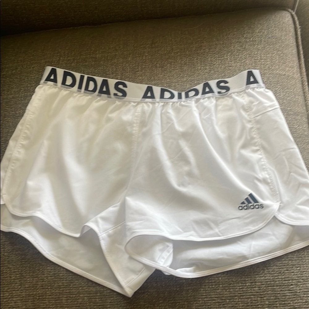 Adidas Women's White Athletic Shorts